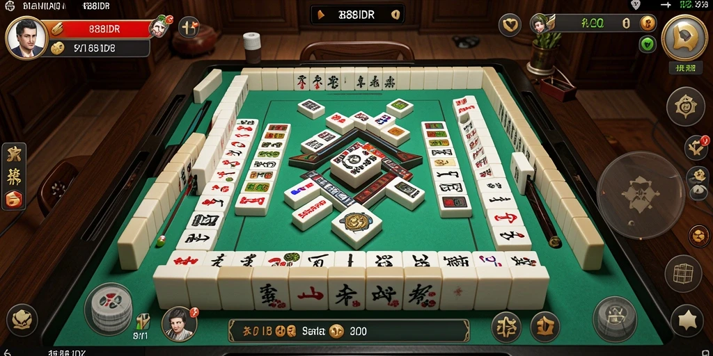 Tampilan menarik saat bermain Mahjong di 888IDR.
