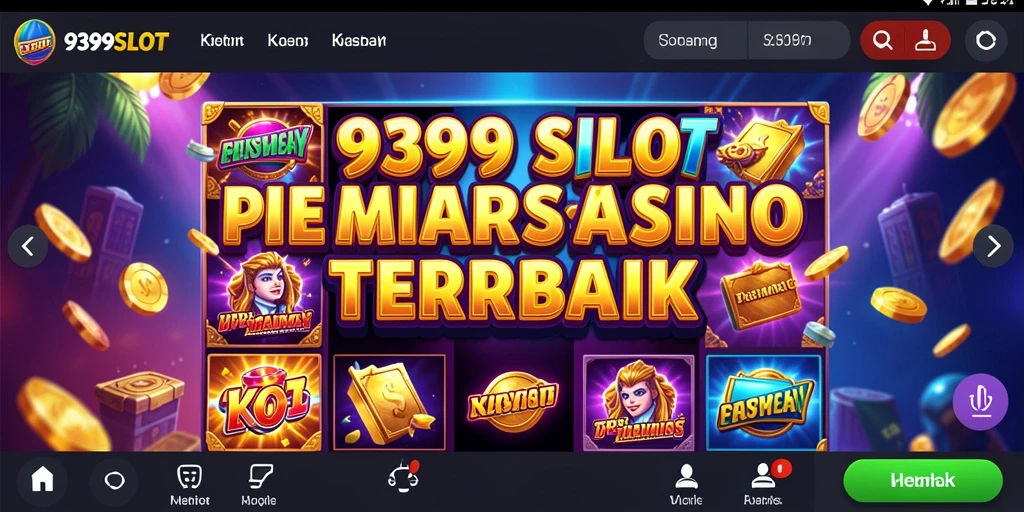 Screenshot dari gameplay menarik 9399SLOT yang menampilkan slot kasino.