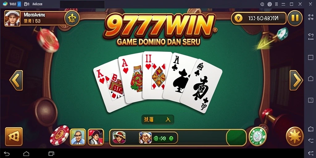 Screenshot gameplay 9777WIN menampilkan serunya permainan domino.