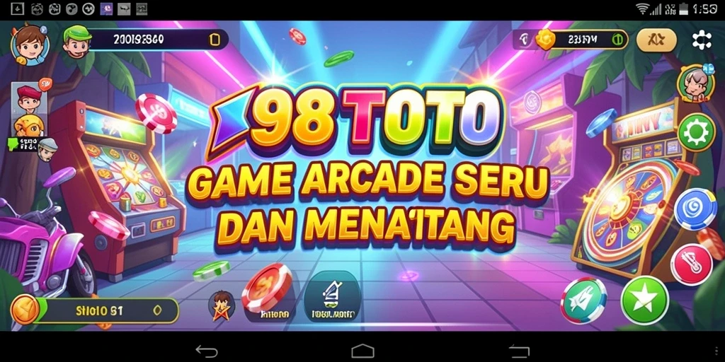 Tampilan gameplay warna-warni dan seru dari 98TOTO.