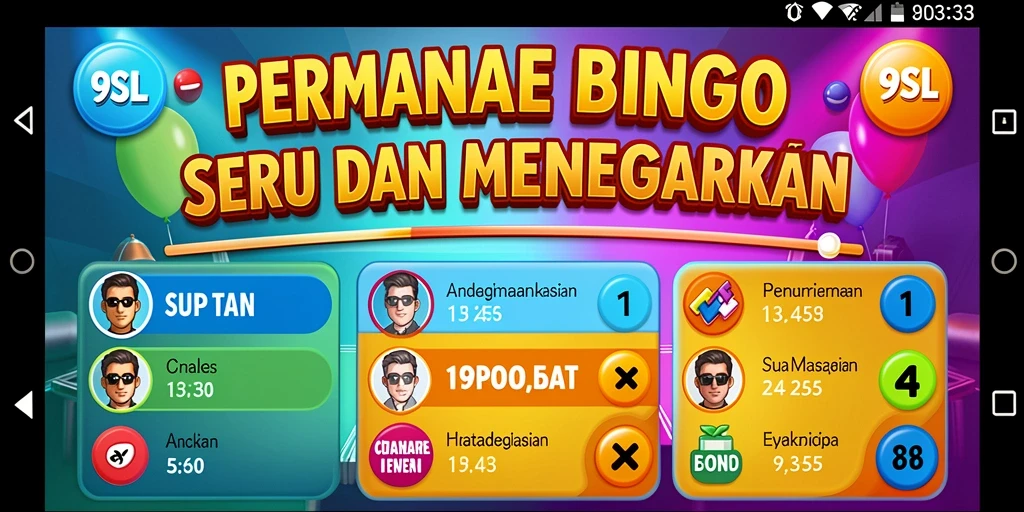 Tampilan menarik dari gameplay 9SL dengan suasana Bingo yang menggembirakan.