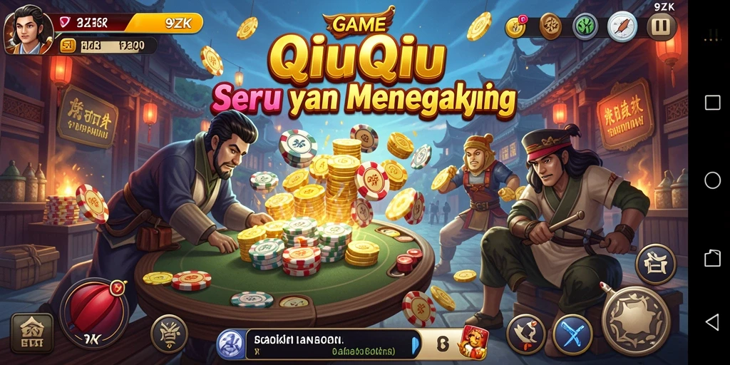 Gameplay seru dalam permainan QiuQiu 9ZK.