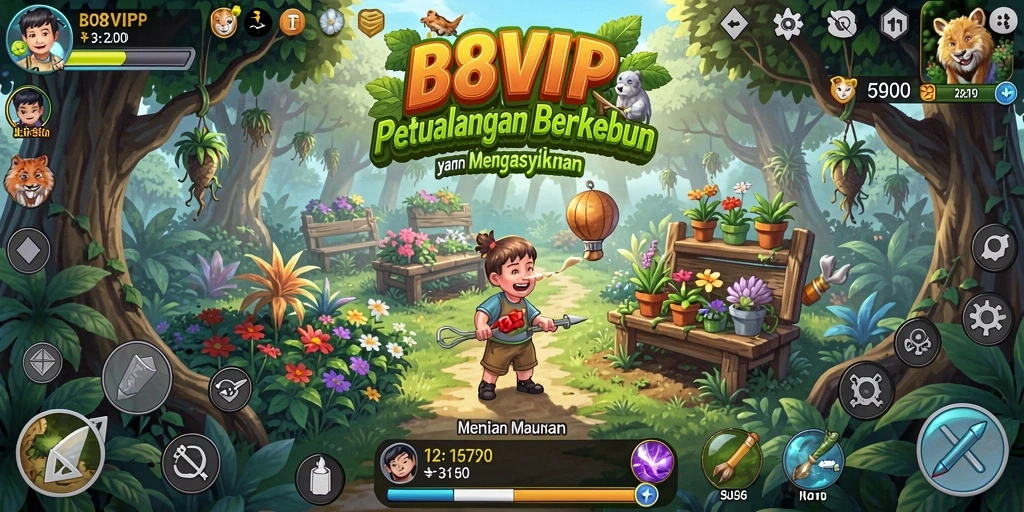 Tampilan menarik dari B8VIP dengan aktivitas berkebun yang seru.
