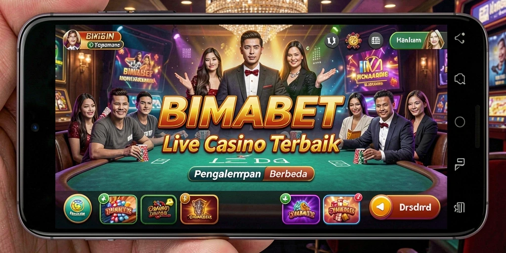 Screenshot dari gameplay Live Casino BIMABET yang mendebarkan.