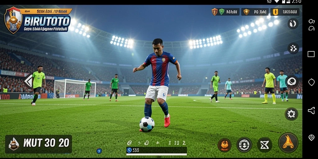 Gameplay seru BIRUTOTO dalam pertandingan sepak bola.