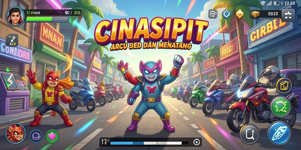 Screenshot CINASIPIT menampilkan keseruan gameplay Arcade yang memukau.