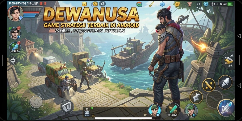Tampilan menarik dari gameplay strategi DEWANUSA.
