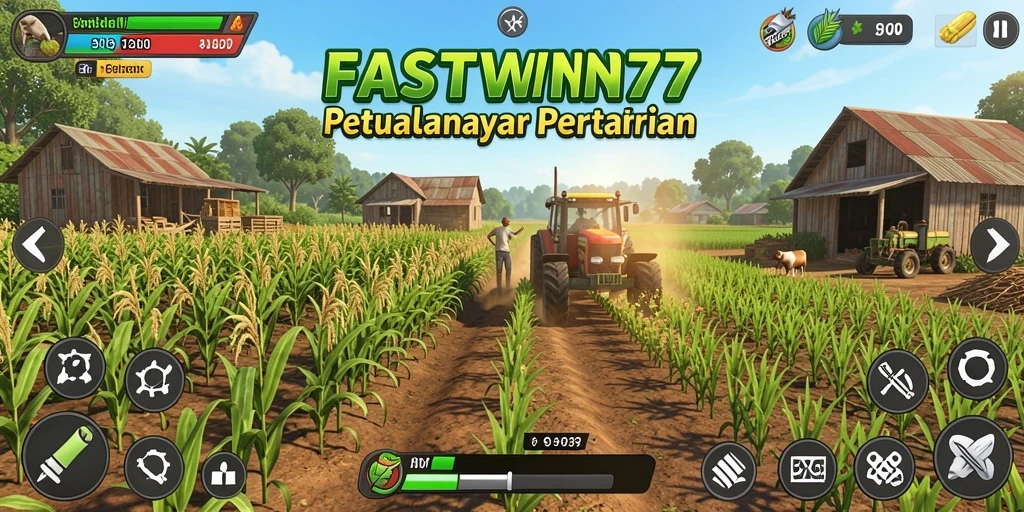 Screenshot menunjukkan gameplay yang seru dalam mengelola lahan pertanian.