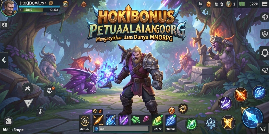 Tampilan gameplay seru dalam HOKIBONUS dengan pertempuran epik.