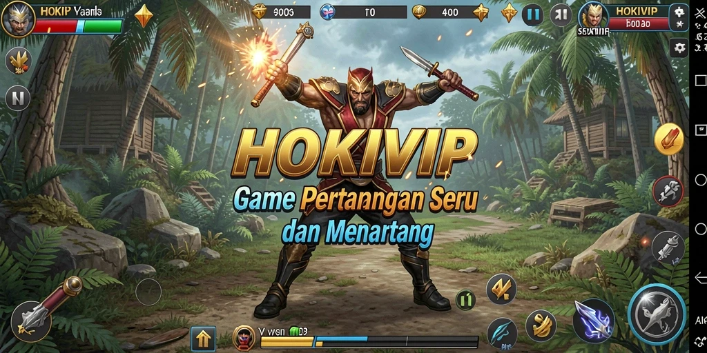 Screenshot gameplay HOKIVIP saat pertarungan mendebarkan.