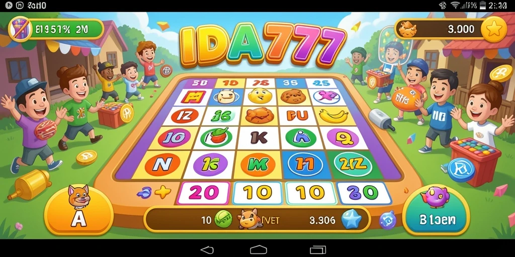 Tampilan gameplay seru dalam aplikasi Bingo IDA777.