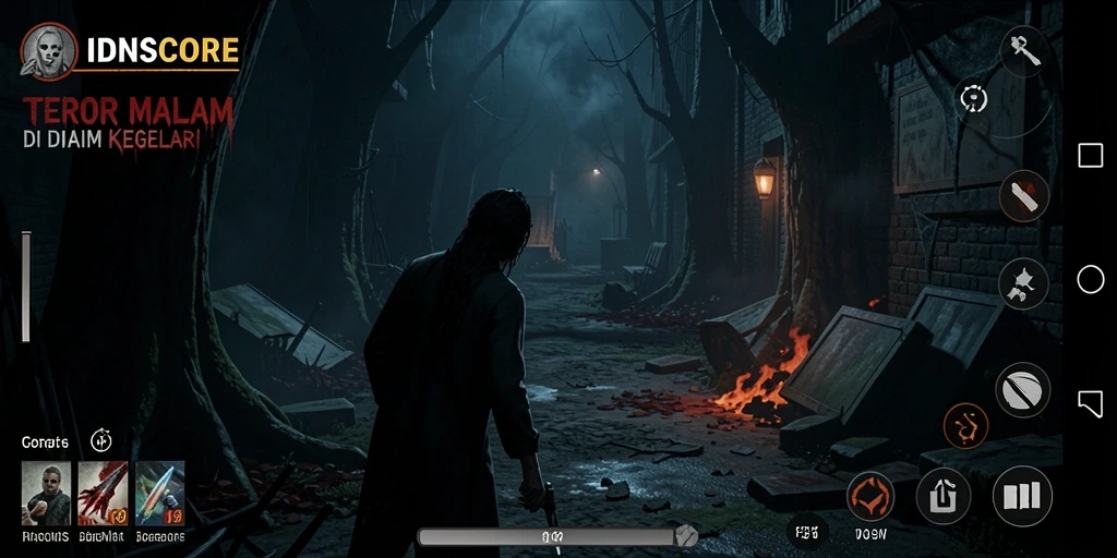 Tangkapan layar menunjukkan momen menegangkan dalam gameplay IDNSCORE.