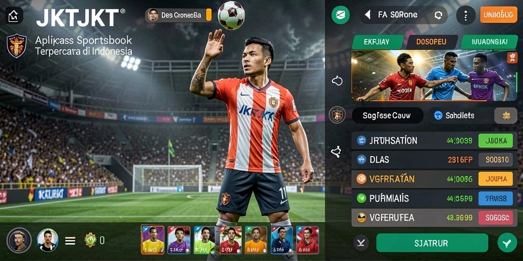 Tampilan gameplay aplikasi JKTJKT yang menarik untuk taruhan olahraga.