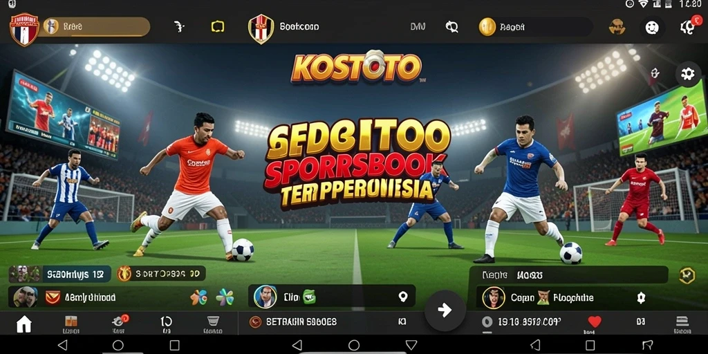 Tampilan permainan KOSTOTO dengan berbagai olahraga untuk taruhan.
