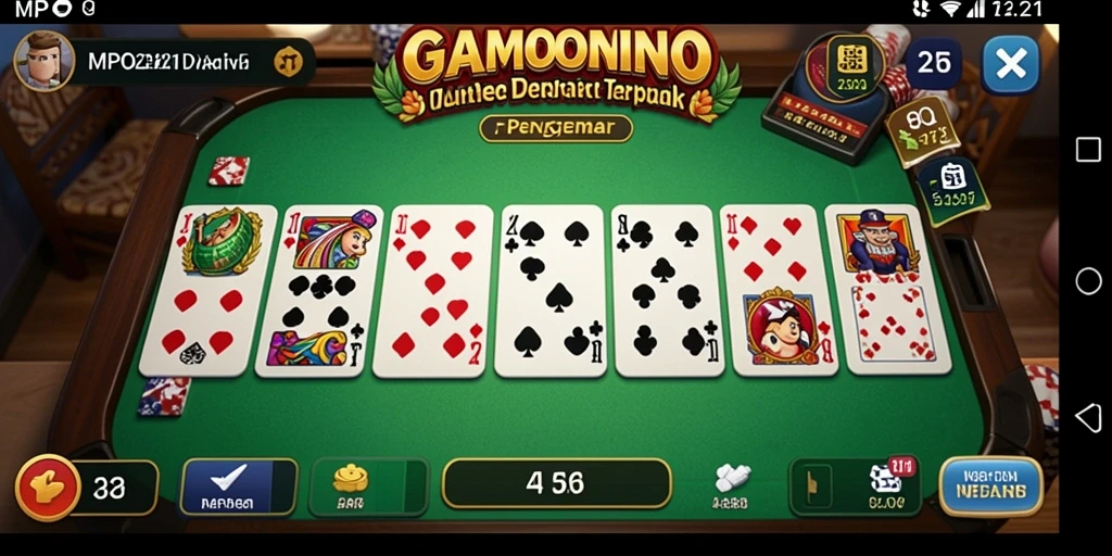 Tampilan gameplay Domino yang menarik dan interaktif.