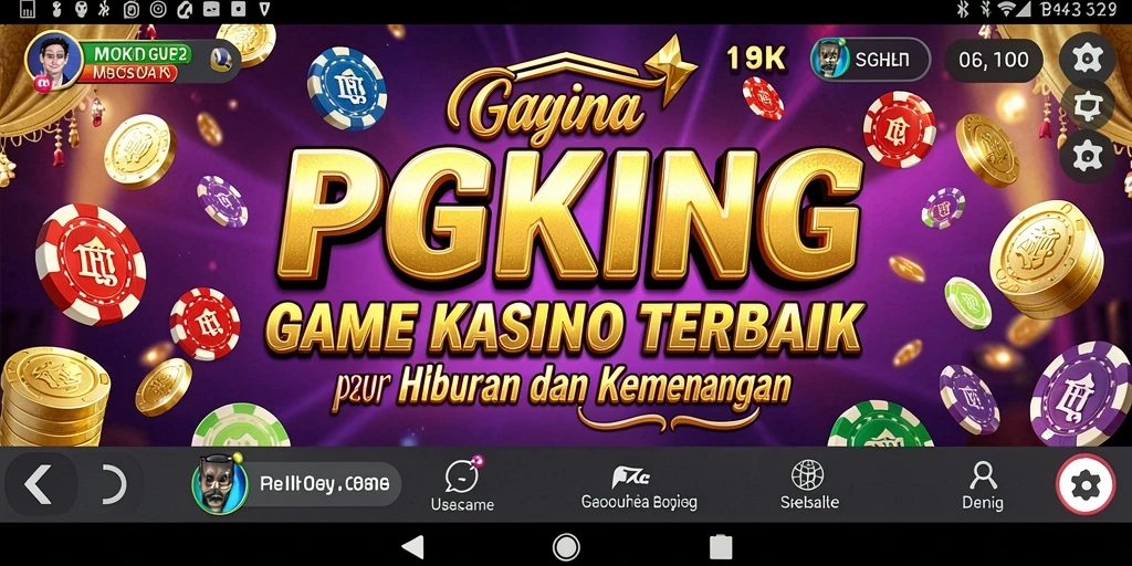 Tampilan gameplay kasino yang mengasyikkan dari PGKING.
