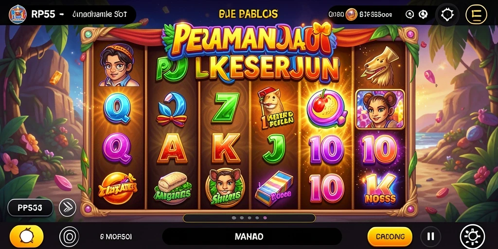 Screenshot gameplay RP55 menampilkan keseruan Slot yang penuh hadiah.