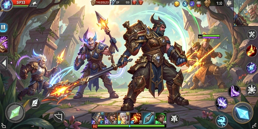 Tangkapan layar dari gameplay SIP33 yang menampilkan pertarungan seru dan grafis menawan.