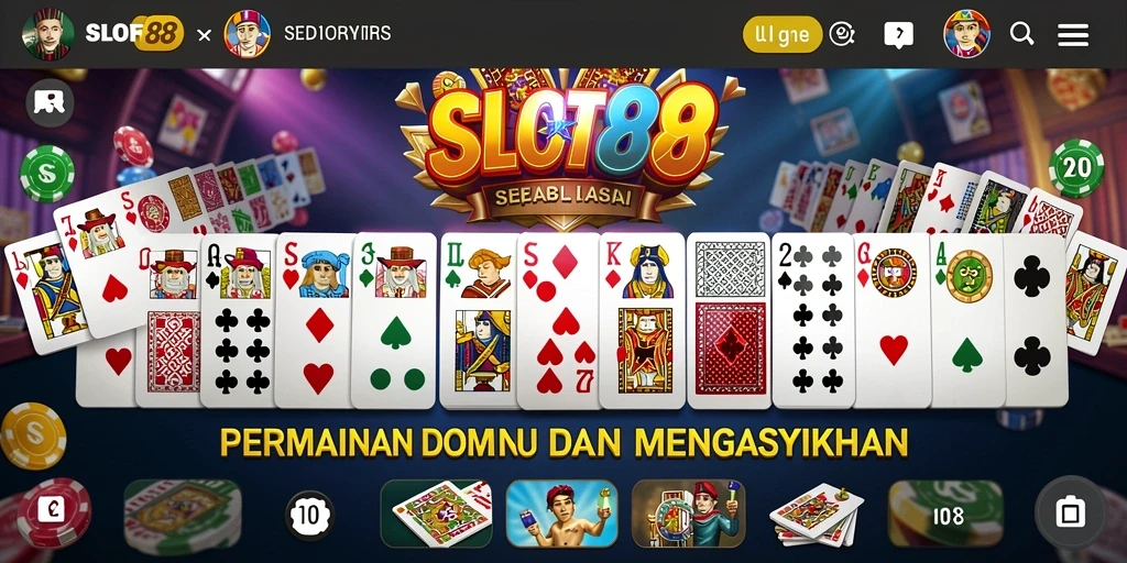 Screenshot gameplay SLOT88 menampilkan pertandingan Domino yang seru.