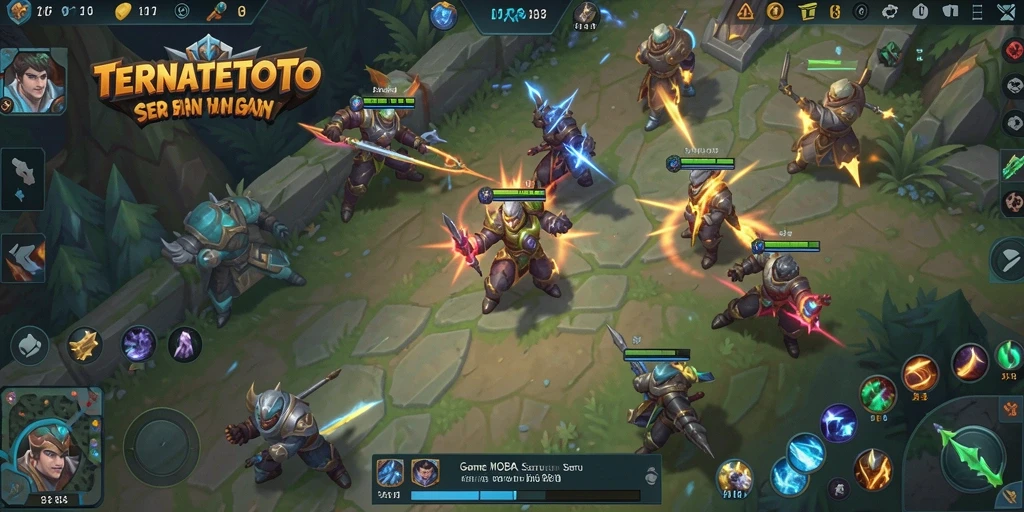 Tangkapan layar gameplay TERNATETOTO yang menampilkan pertempuran seru.