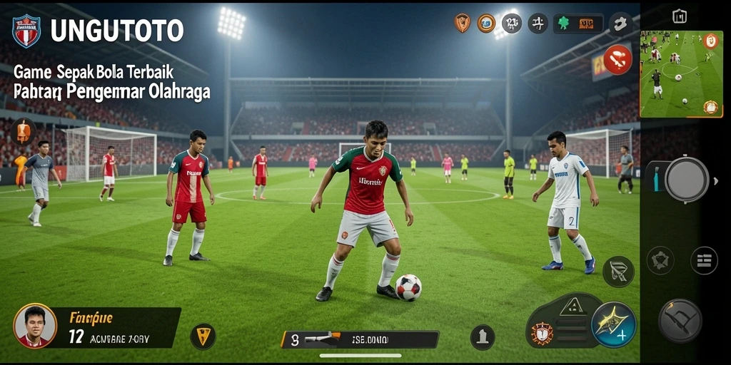 Tampilan menegangkan saat pertandingan sepak bola di UNGUTOTO.
