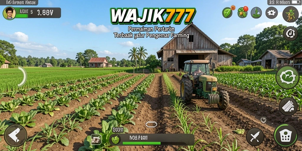 Tampilan menarik dari gameplay WAJIK777 yang menggambarkan aktivitas bertani.