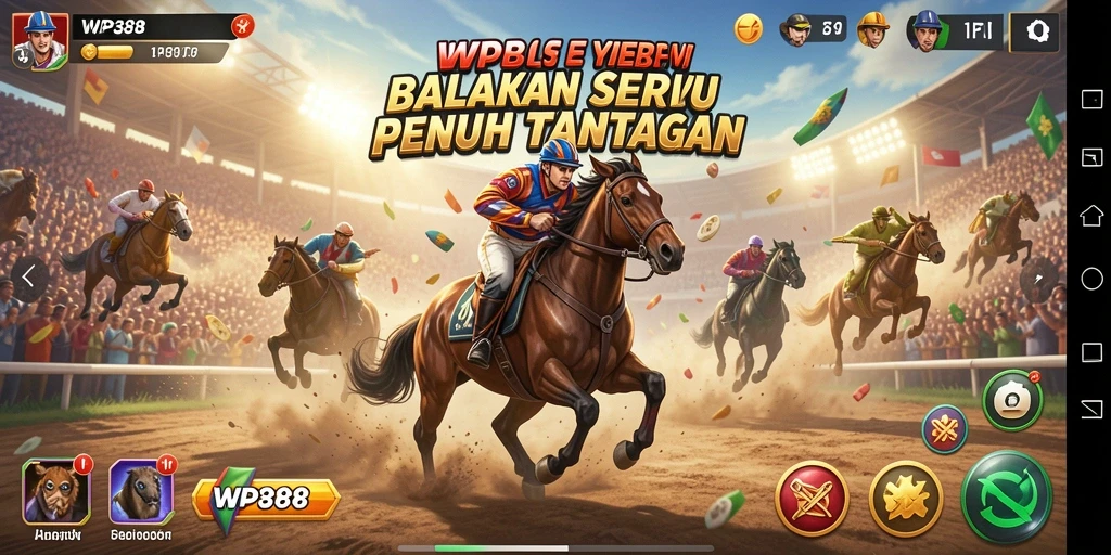 Tampilan gameplay WP888 yang mendebarkan dalam balapan seru.